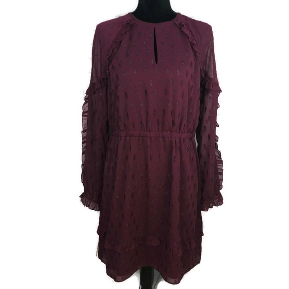 KAARI BLUE Long Sleeve Mix Pleated Dress L - Picture 2 of 8